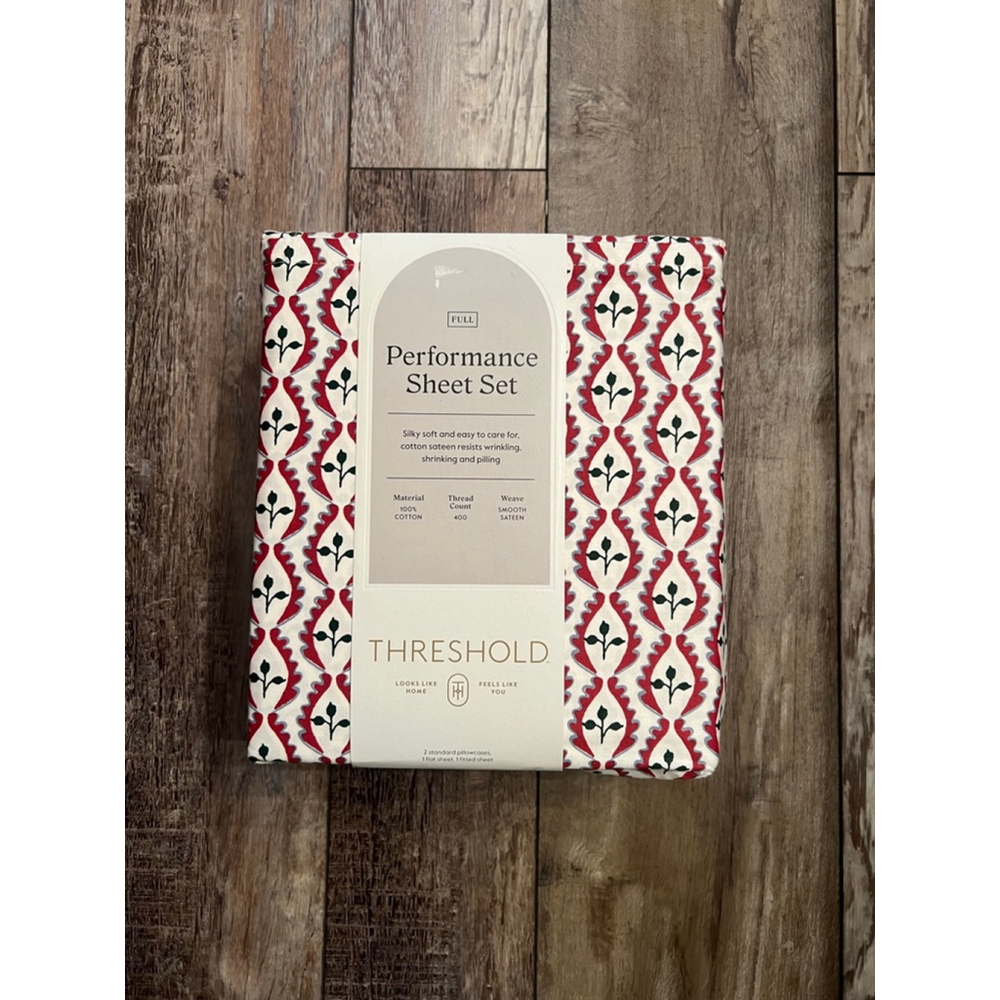 NEW Threshold Full Performance Sheet Set Red Green